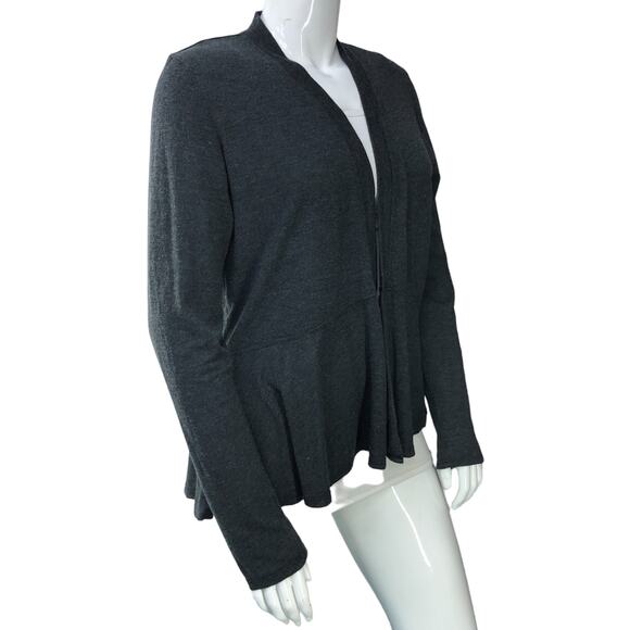 Fresh Produce Womens Size XXL Cardigan Sweater Open Peplum Grey Gray USA Made - Picture 10 of 15